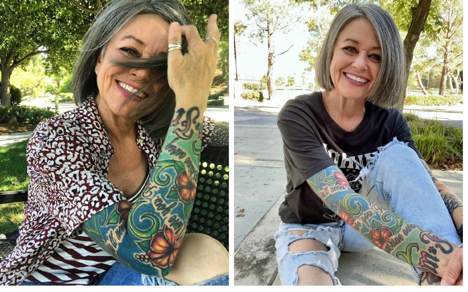 Седые волосы и тату: женщина в 56 сломала стереотипы и стала звездой Tik-Tok и Instagram – фото