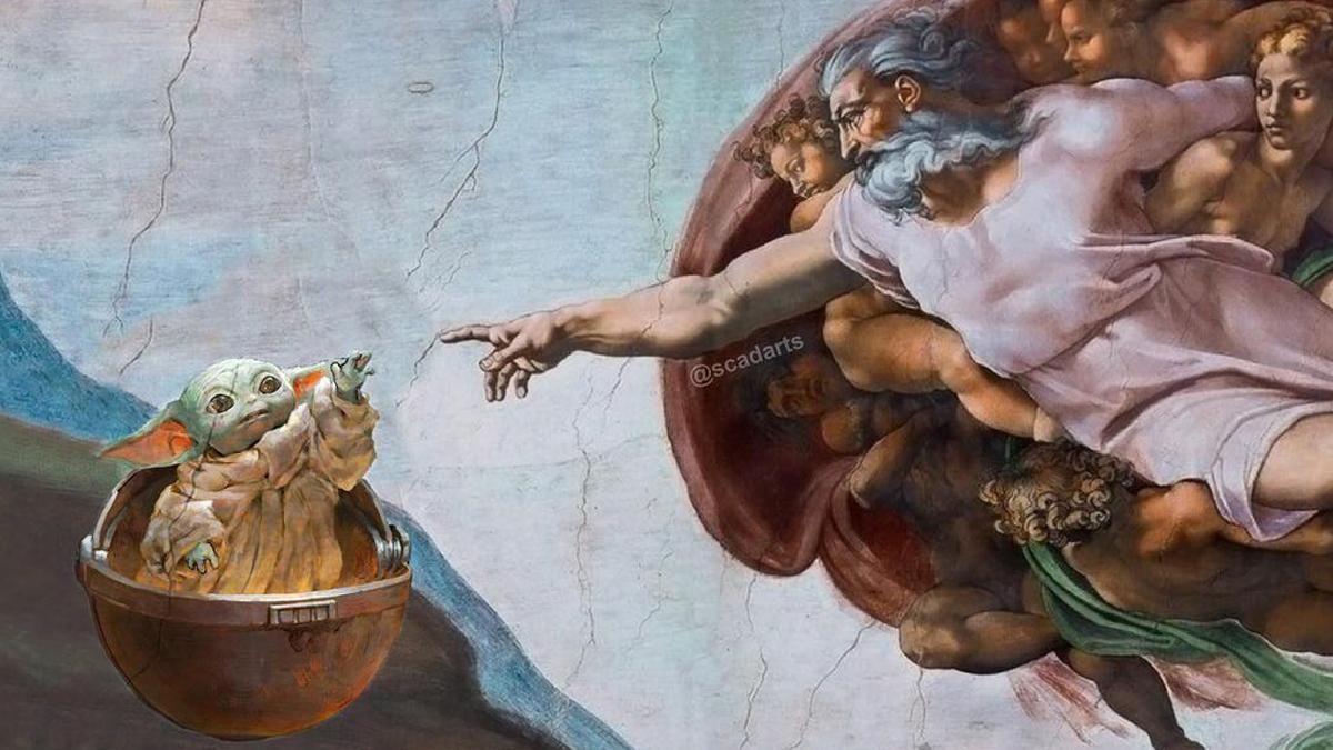 Дизайнер хулиганит над известными картинами: теперь там Йода и Джокер Дизайнер хулиганит над известными картинами: теперь там Йода и Джокер