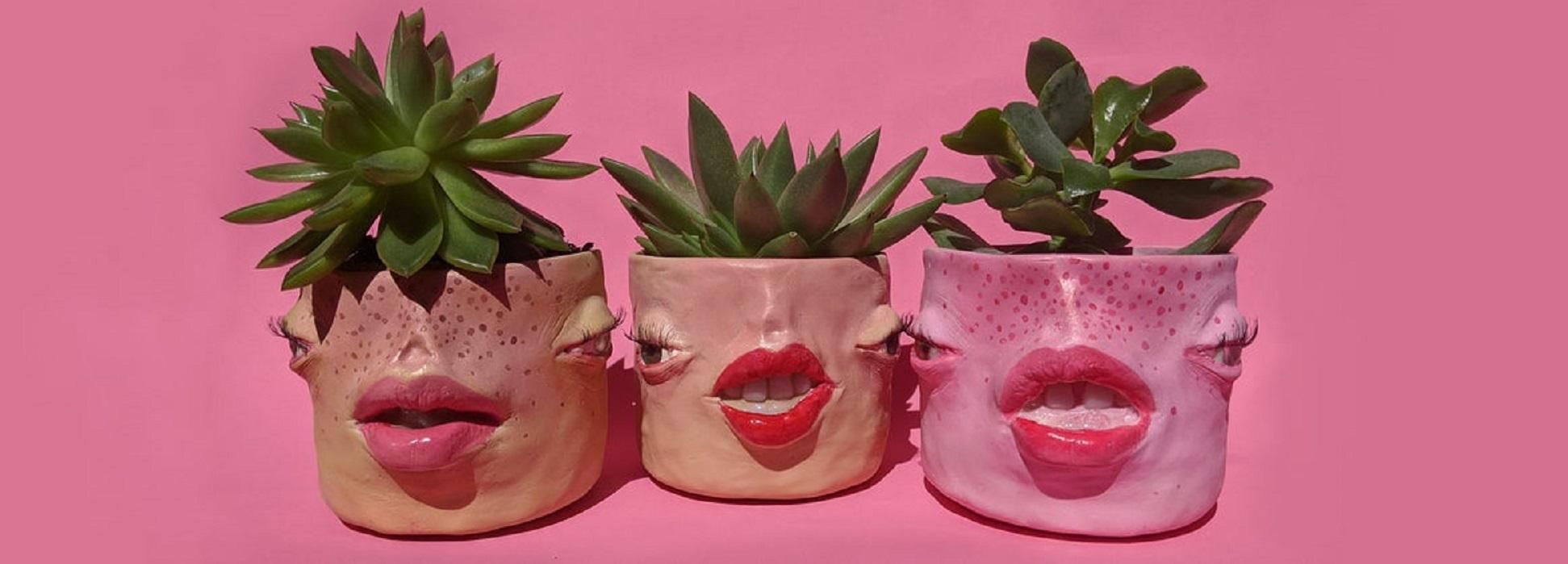 Горщики для квітів з язиками і бровами Фріди Кало: моторошно і прекрасно водночас - фото Горщики для квітів з язиками і бровами Фріди Кало: моторошно і прекрасно водночас - фото