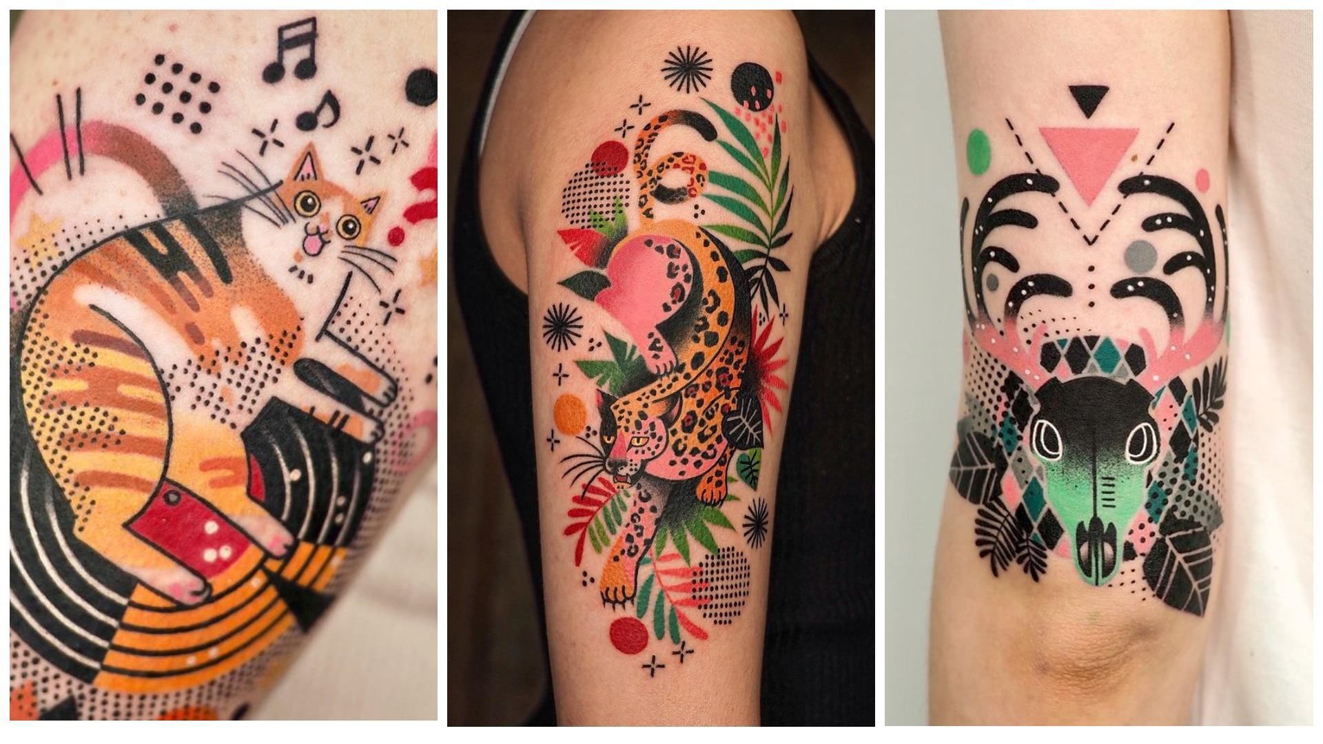 Радужные татуировки корейской художницы