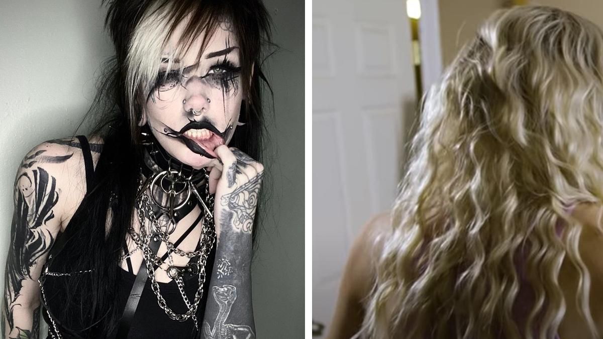 Неформалка не узнала себя в зеркале после работы стилистов: фото Неформалка не узнала себя в зеркале после работы стилистов: фото