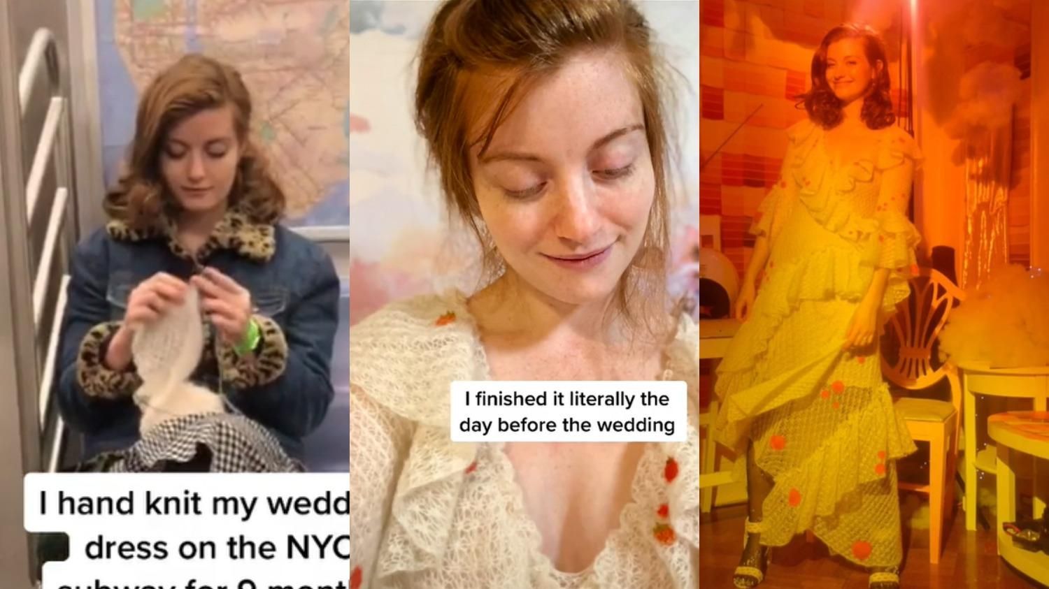 Наречена власноруч зв'язала собі весільну сукню Наречена власноруч зв'язала собі весільну сукню