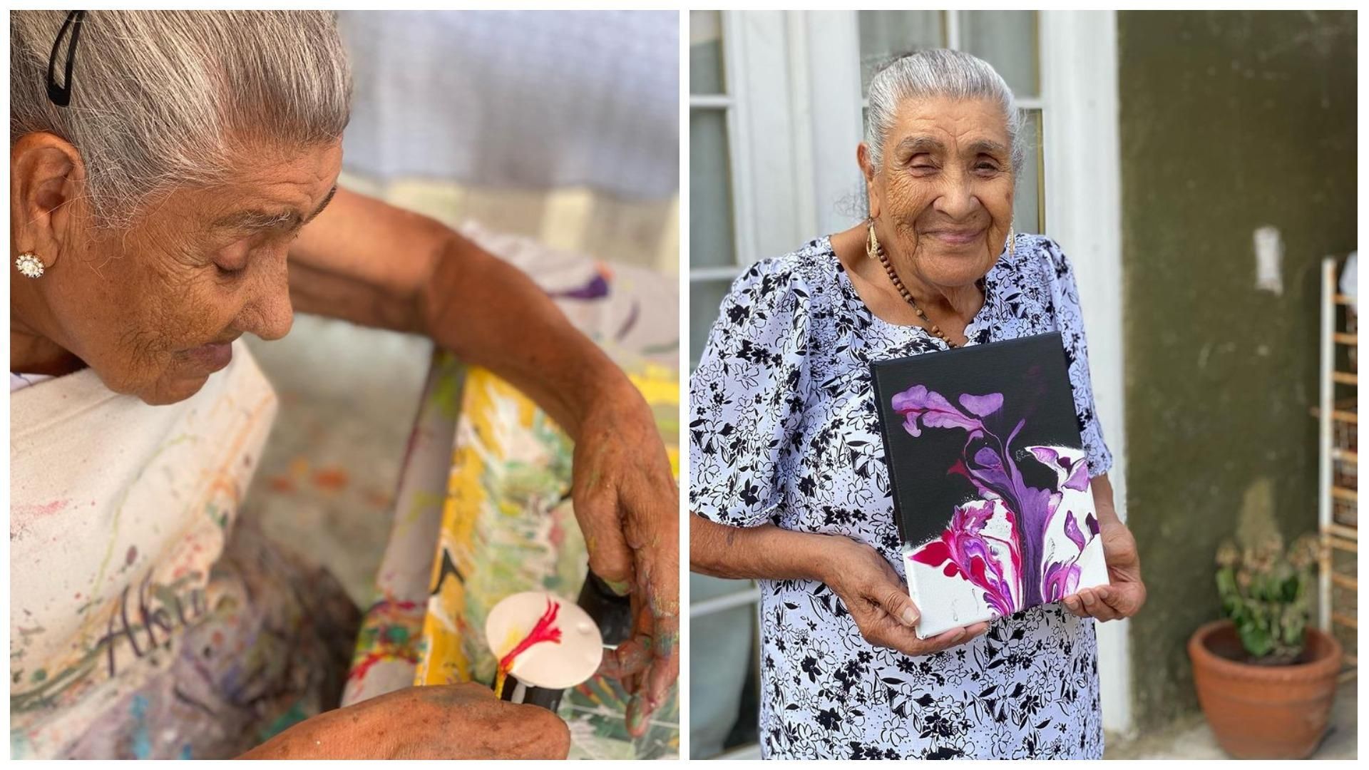 90-летняя бабушка стала звездой тиктока, рисуя свои произведения