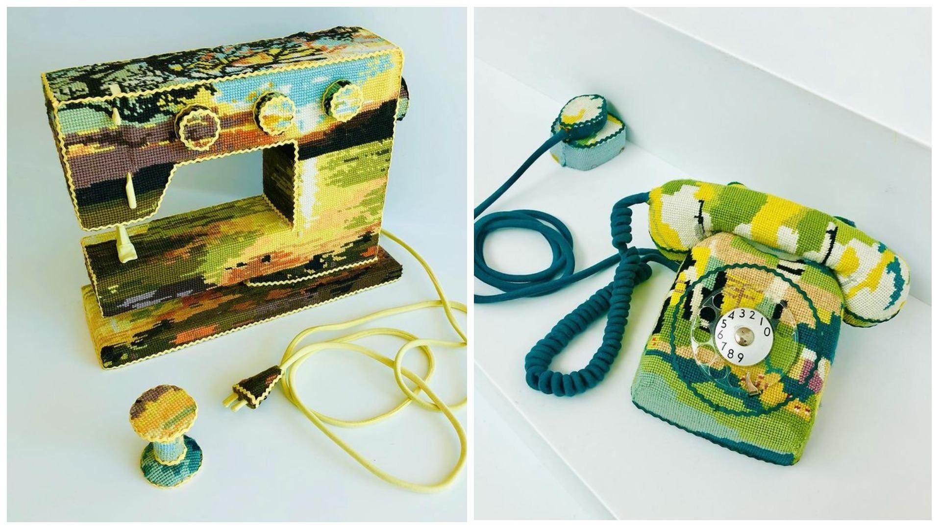 Шведська художниця одягає у вишивку старі побутові речі Шведська художниця одягає у вишивку старі побутові речі