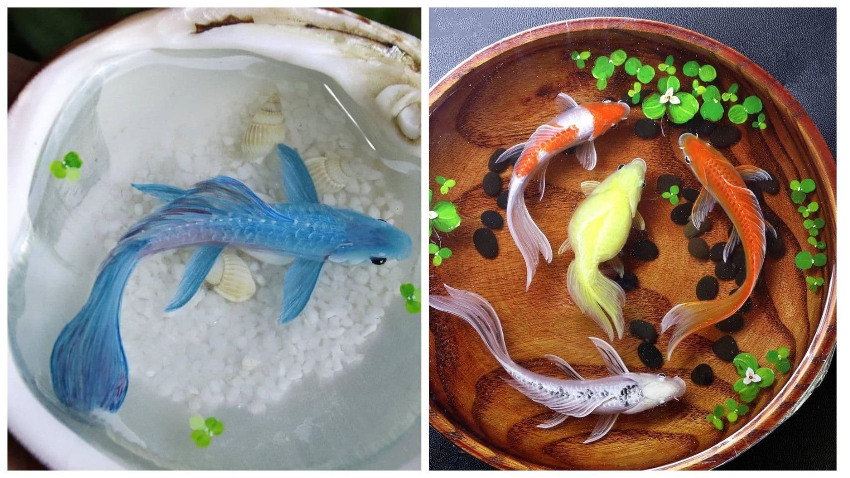 От-от оживуть: японець малює тривимірних золотих рибок, які вражають реалізмом - Life
