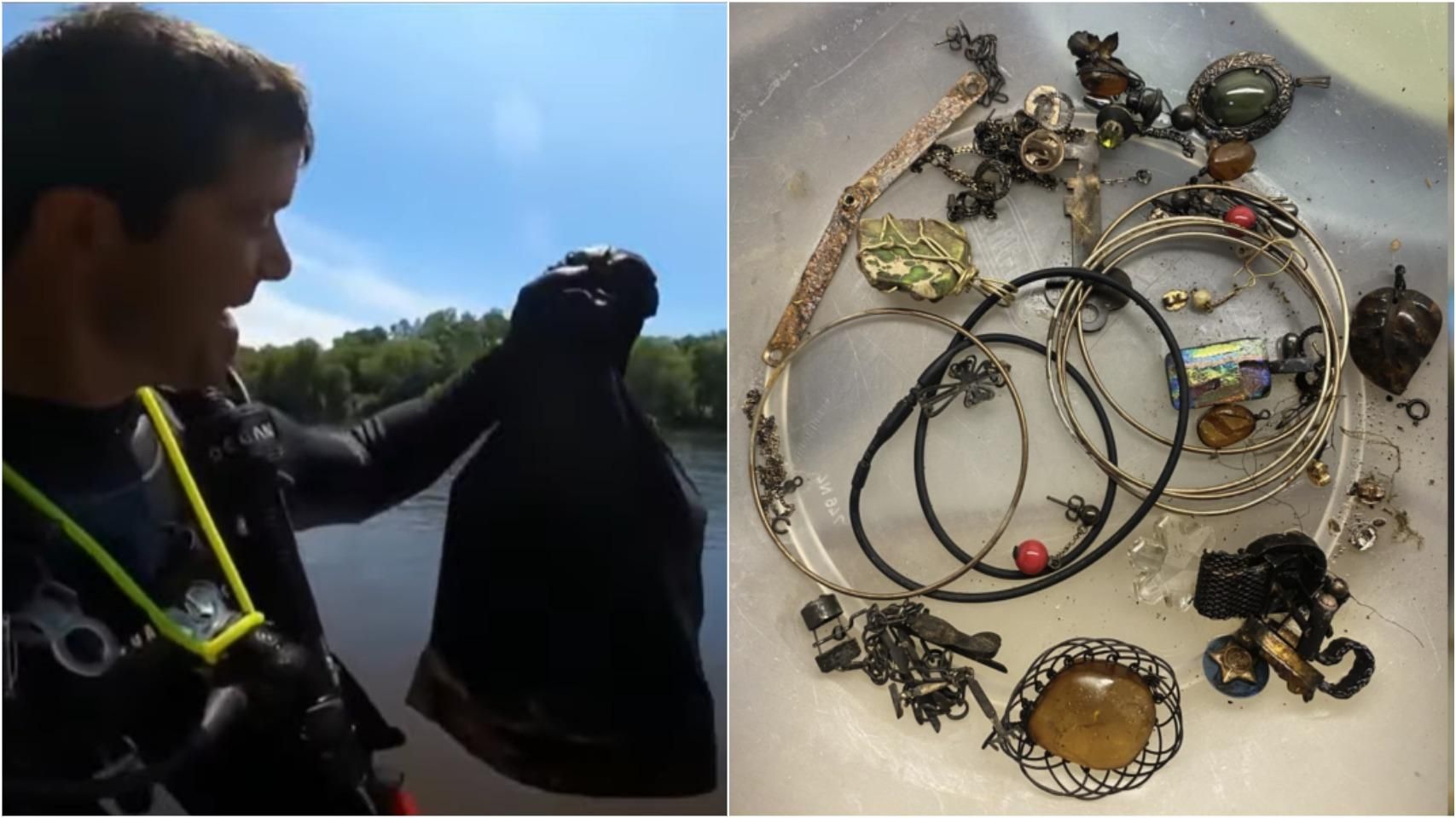 Дайвер повернув власнику прикраси, які викрали 1,5 роки тому: він натрапив на них у річці - Life Дайвер повернув власнику прикраси, які викрали 1,5 роки тому: він натрапив на них у річці - Life