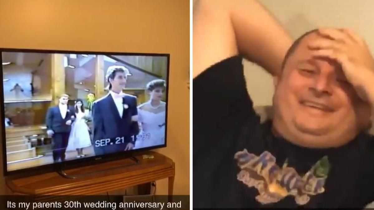 Пара смотрела свадебное видео: выходка мужа покорила миллионы людей