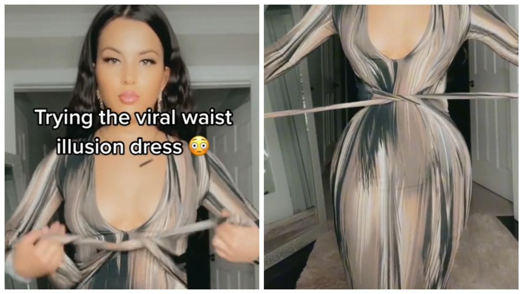 Робить осину талію: блогерка показала сукню, що створює круту оптичну ілюзію - Life