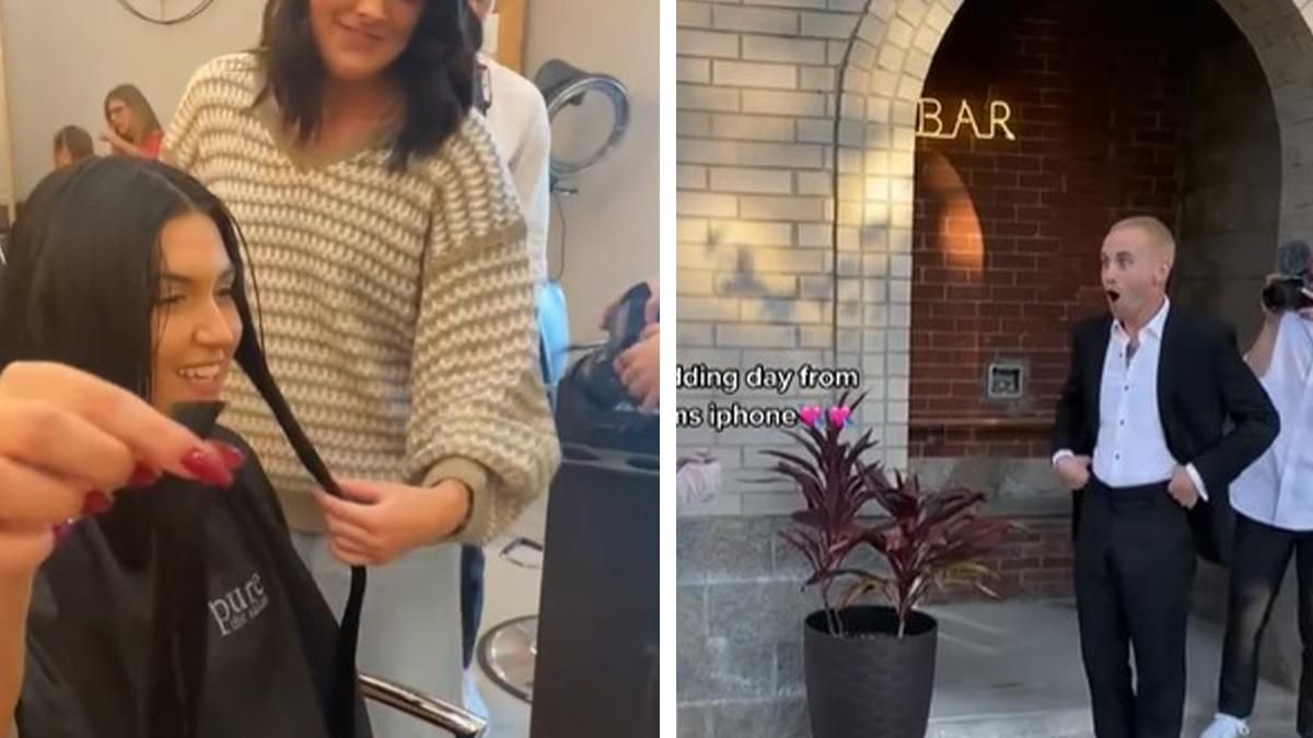 Невеста подстриглась во время свадьбы: она отращивала волосы 14 лет Невеста подстриглась во время свадьбы: она отращивала волосы 14 лет