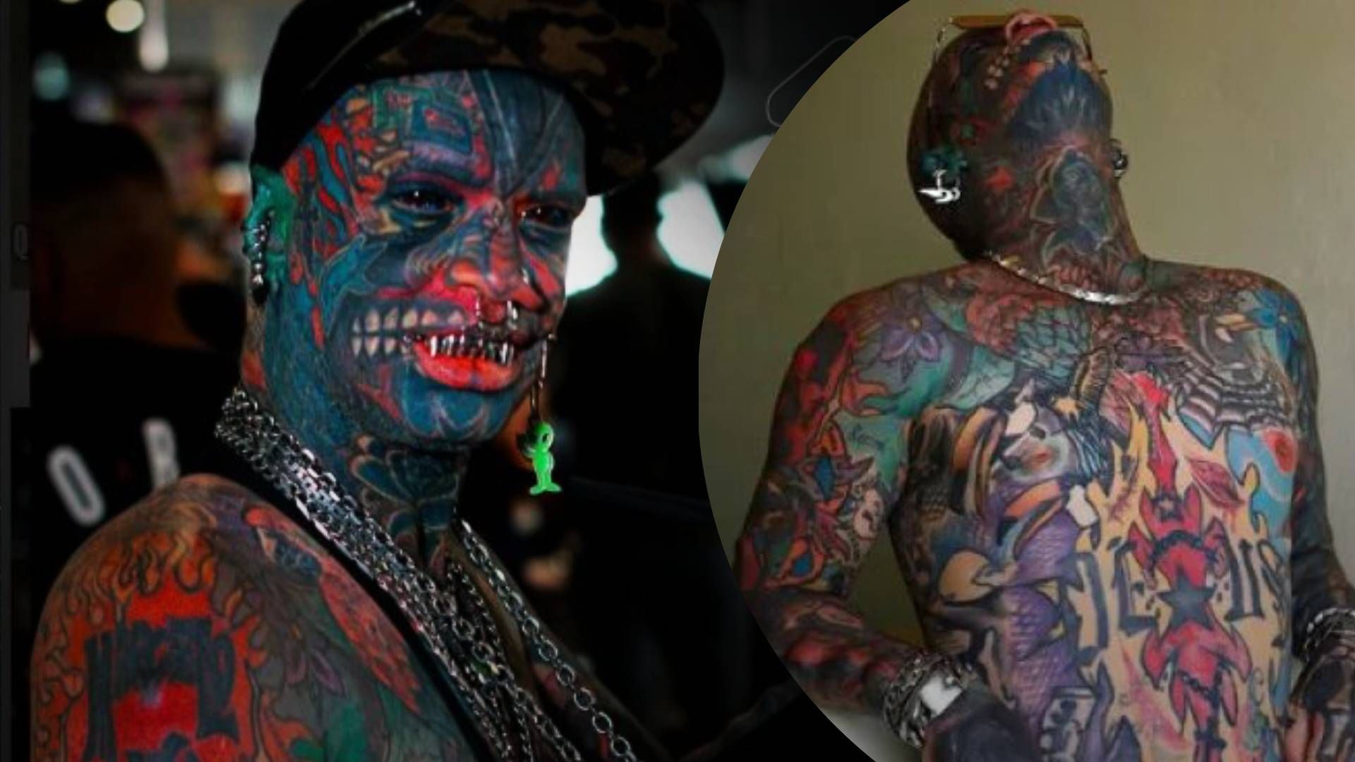Самый татуированный человек в мире показал снимки до и после модификации (фото) - Life