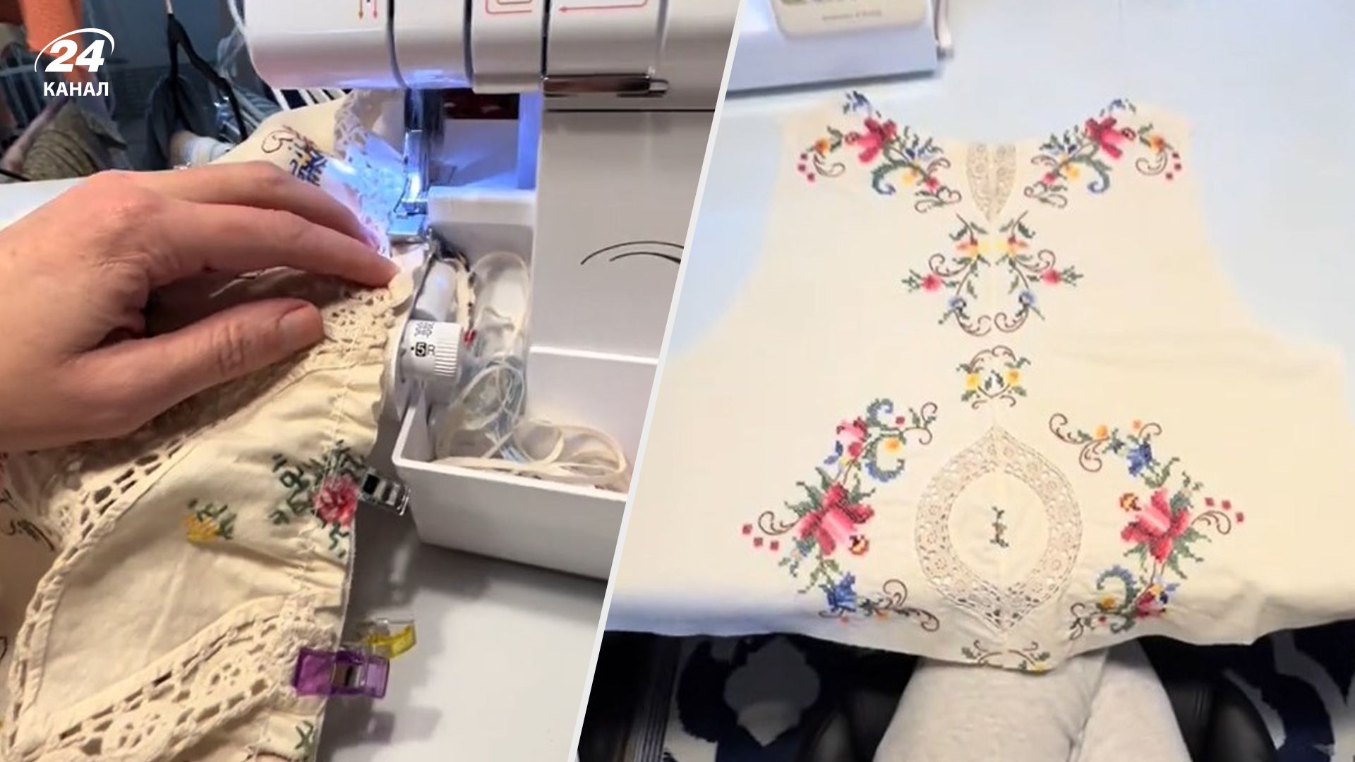 Стара вишита скатертина може легко перетворитися на сучасну сукню Стара вишита скатертина може легко перетворитися на сучасну сукню