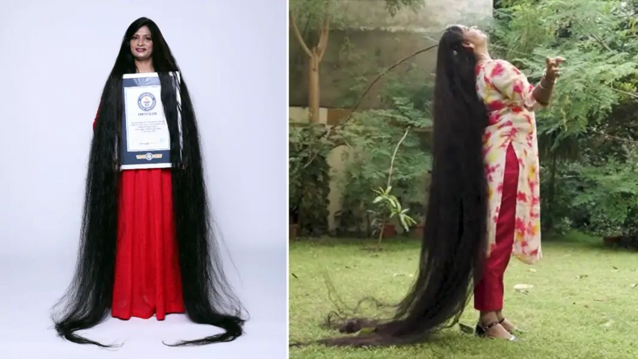 Женщина отращивает свои волосы с 14 лет