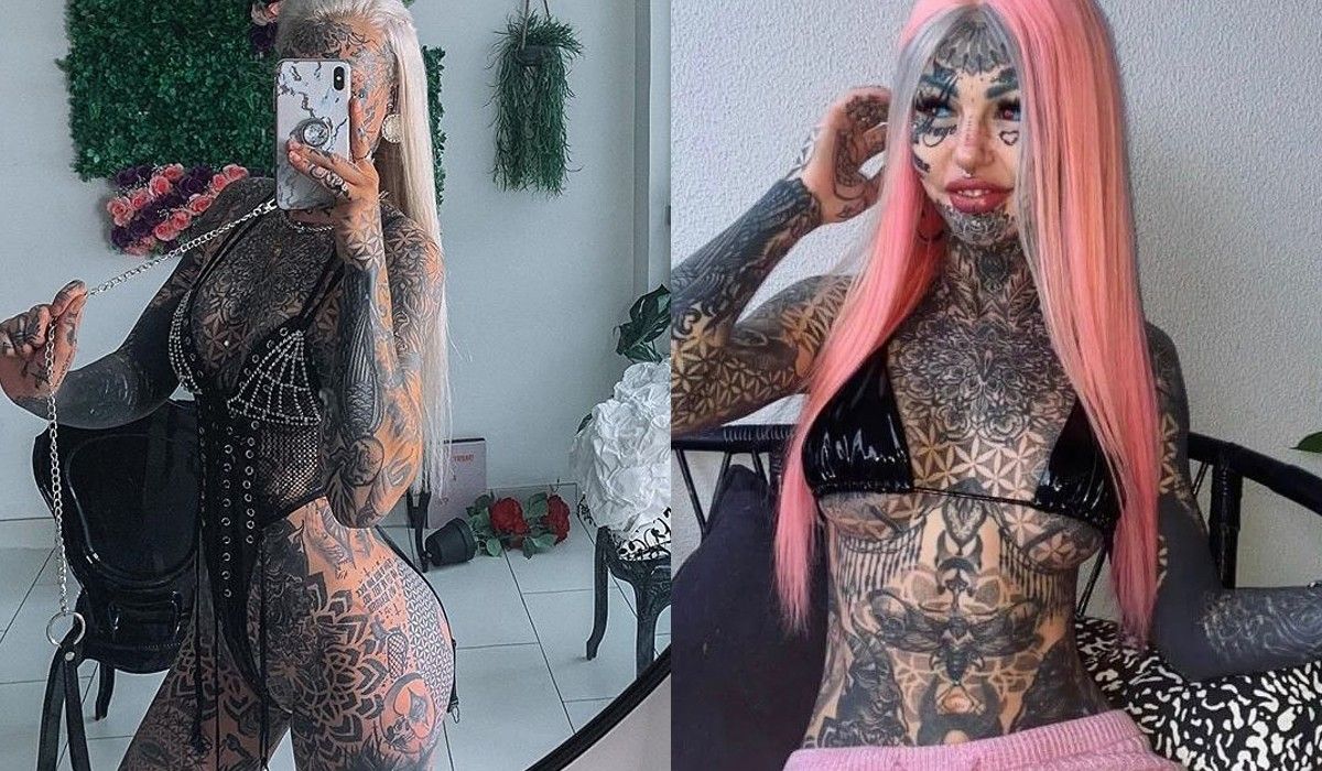 Дівчина має 600 татуювань Дівчина має 600 татуювань