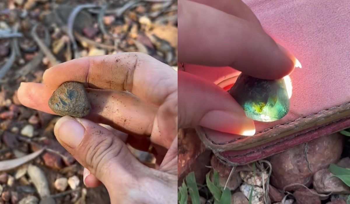 Жінка знайшла сапфір Жінка знайшла сапфір