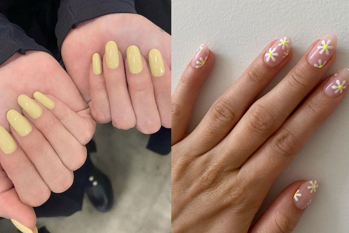 Трендовий манікюр має ніжний жовтий відтінок Трендовий манікюр має ніжний жовтий відтінок