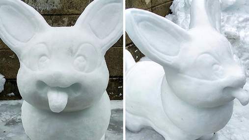 Реалістичні снігові скульптури з Японії, які повернуть нас у дитинство: милі фото